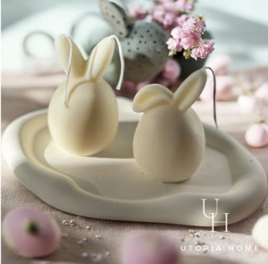 Easter bunny candle