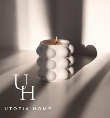 bubble candle jar